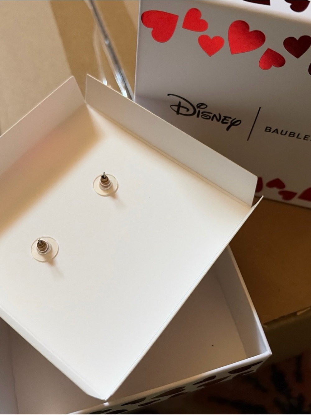 Disney x BaubleBar Eeyore Pink Heart Stud Earrings New-In-Box - Picture 4 of 5